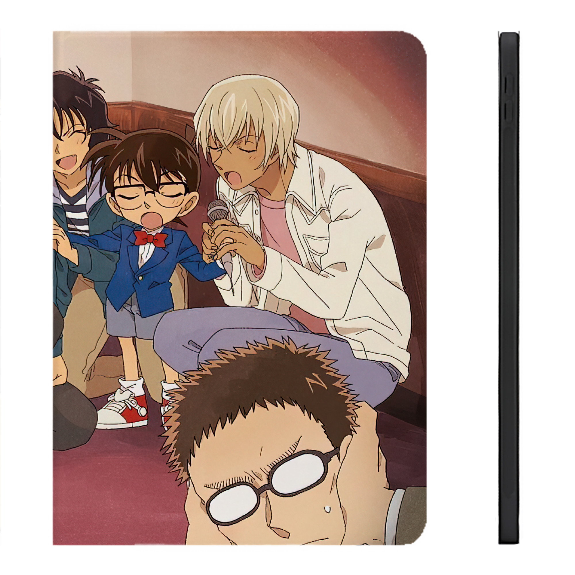 （画像用） 名探偵コナン Detective Conan IPadケース ペンホルダー付き ブックスタイルデザイン